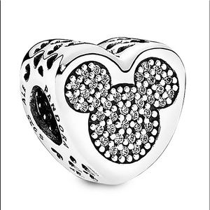 Pandora Mickey and Minnie Mouse Icon Heart Charm